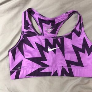 Purple Nike sports bra